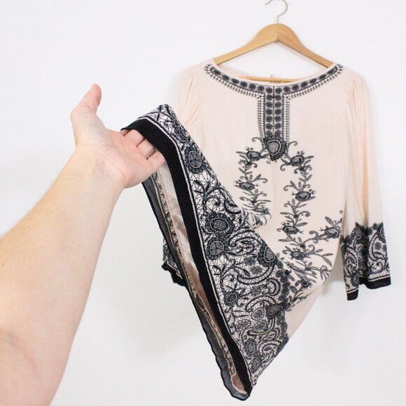 *Max Edition 3/4 Sleeve Cream and Black Shift Dress NWT - Picture 4 of 7